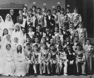 COMMUNIONS ORAN EGLISE SAINT ANDRE 1948 003 GARCONS